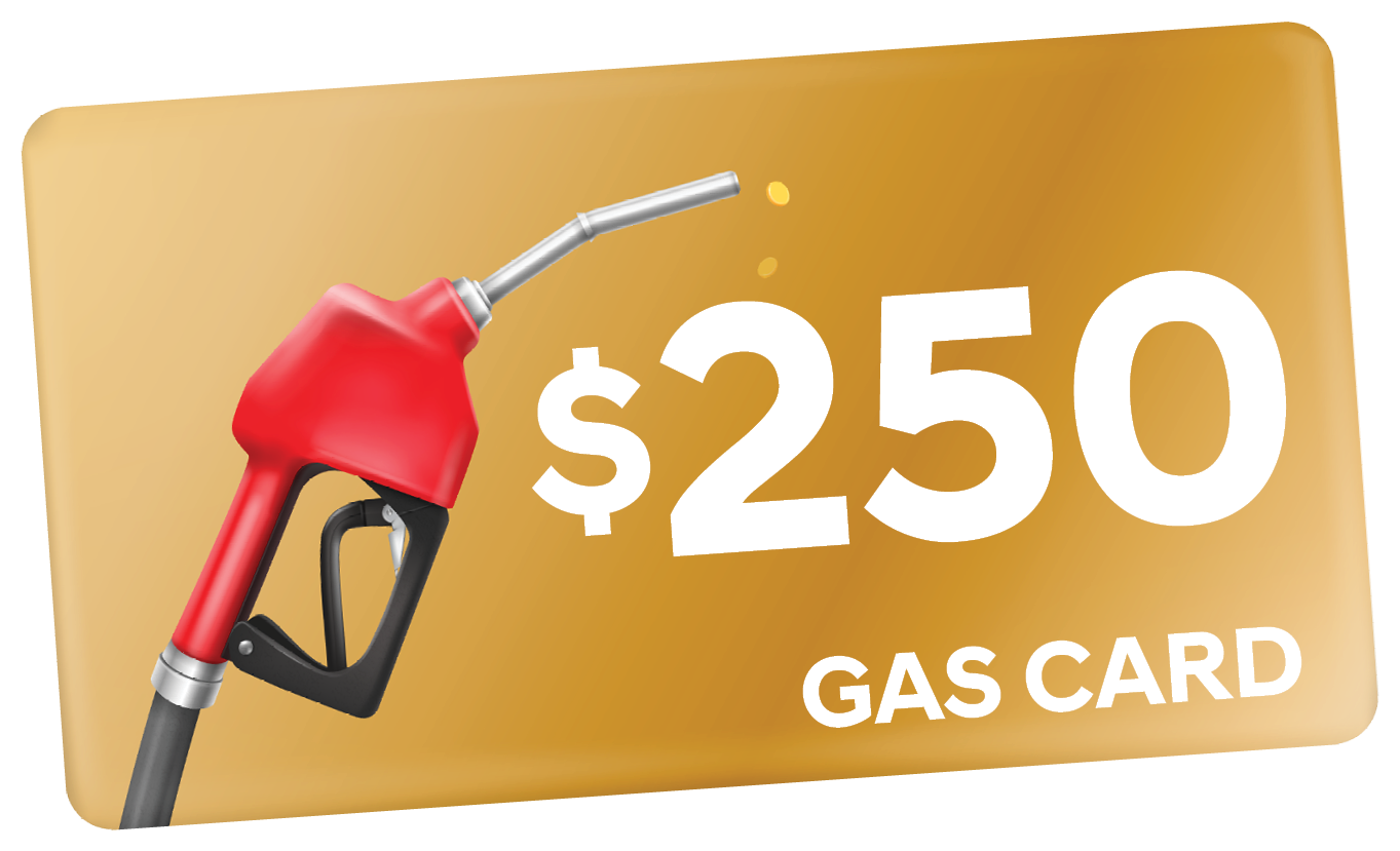 $250 gas card prize